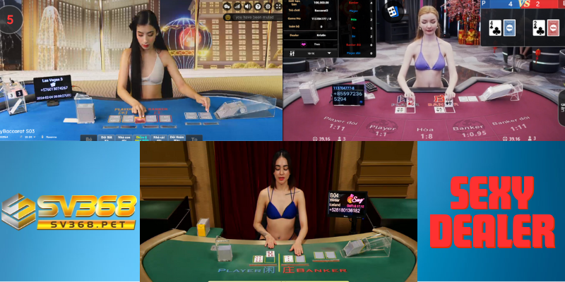 Nữ dealer trong live casino SV368